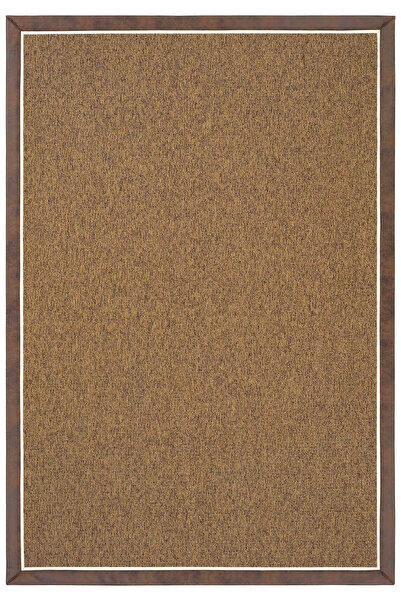 Sisal Halı Dublin Kahverengi Bordürlü Sisal Halı Modern Hasır Görünüm 4 Mevsi...