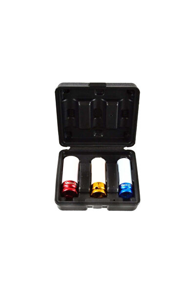 GEKO Set of 3 Impact Wrenches with Alloy Sockets 17x19x21mm, G10510