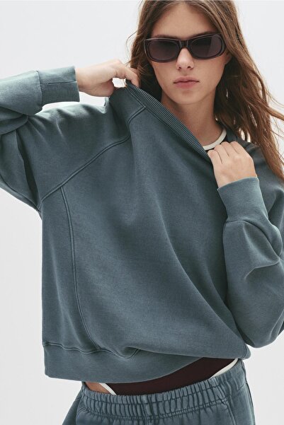 Pull & Bear Basic fleece sweatshirt