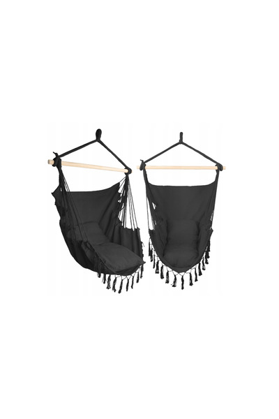 MalTec Suspended chair with cushions, black, 40 x 40 cm,