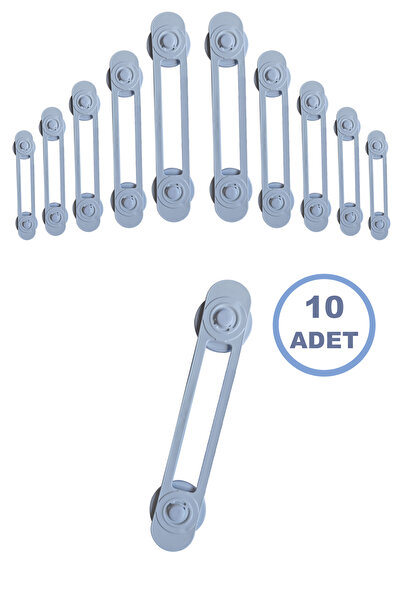 LİRAZON 10 Adet Çok Amaçlı Kilit Dolap ve Çekmece İçin Pratik Koruma Bebek Gü...