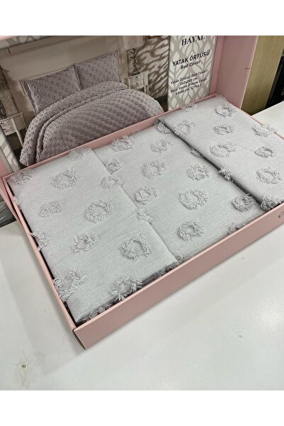 YÜNTEKS Chenille Bedspread / Dowry Cover / Suitable for Daily Use / 3-Piece Bedspread Dream