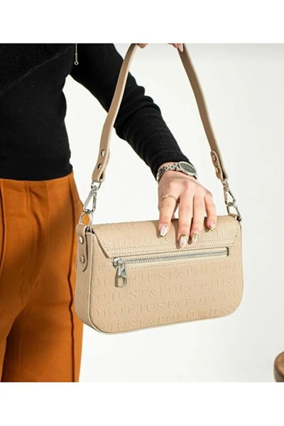 Just Polo حقيبة يد وكتف نسائية أنيقة مقاومة للماء للاستخدام اليومي