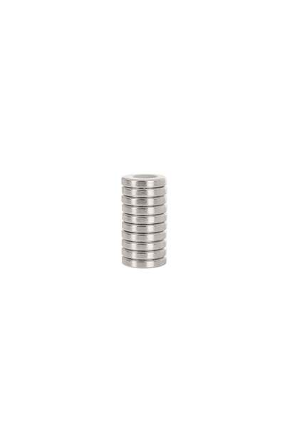 GEKO Set magnet cilindru din neodim cu ghidaj pentru surub, 14 x 3 mm, 10 elemente
