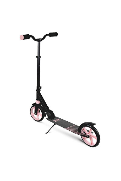 MalPlay Trotinetă pliabilă cu suspensie, negru/roz, 100 kg,
