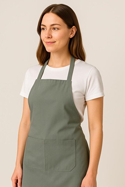 GTB BUTİK مريلة مطبخ مقاومة للبقع من الجبردين للطهاة والطباخين، مريلة مطبخ لل...