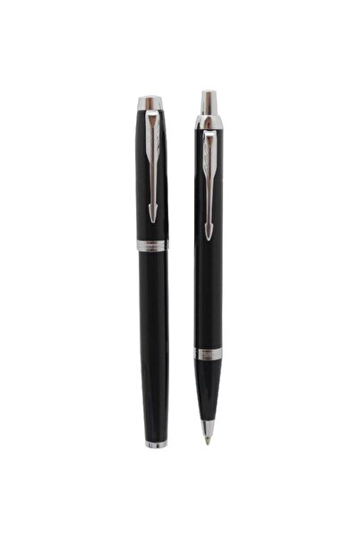 Parker مجموعة هدايا قلم حبر جاف وقلم نافورة Duo CT