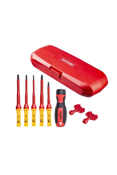 Topmaster Set de 8 șurubelnițe izolate VDE 1000V cu mâner unic, 220139