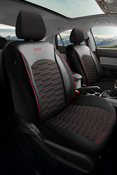 BUTTİ Libro Series Linen Fabric Premium Car Seat Cover |   Supported, Front and Rear Full Set