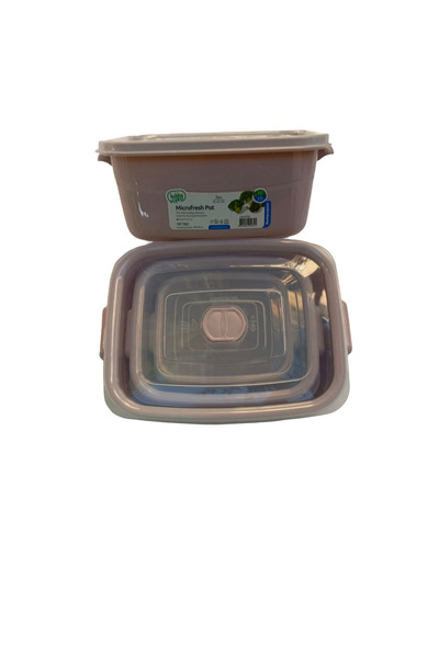 HOBBY LİFE 3-Piece Microfresh Storage Container Set (0.5 L + 1 L + 2 L) - Microwave, Dishwasher Compatible