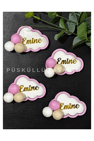 TWİN COLLECTION Kız bebek Bulut Magnet Hediyelik (25'Li)