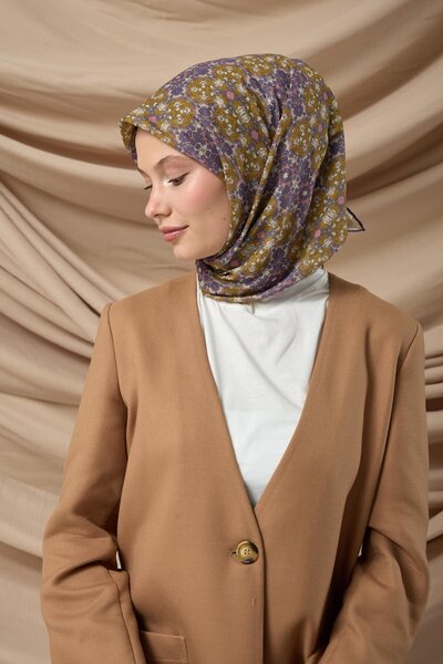 Silk Home Mosaic Pattern Soft Cotton Scarf