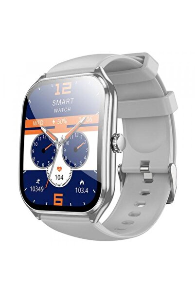 Hoco Ceas inteligent Y28 Call, AMOLED 1.96", Bluetooth, Apeluri, Monitorizare stare de sănătate, IP67 (Argintiu)