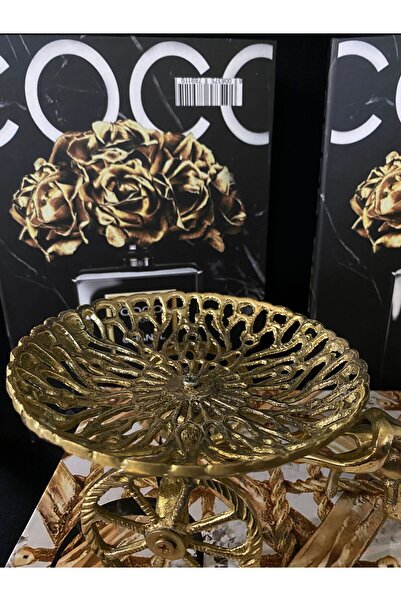 DecoZel Brass Cast Iron Carriage-Shaped Turkish Delight Bowl Chocolate Bowl Presentation Bowl Object