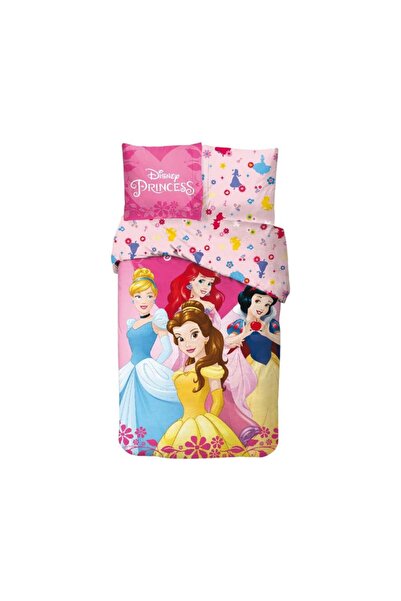DİSNEY PRİNCESS Bedding set, 100% cotton, 2 pieces, 140x200 cm, 65x65 cm, multicolor, Happy, Princess Disney