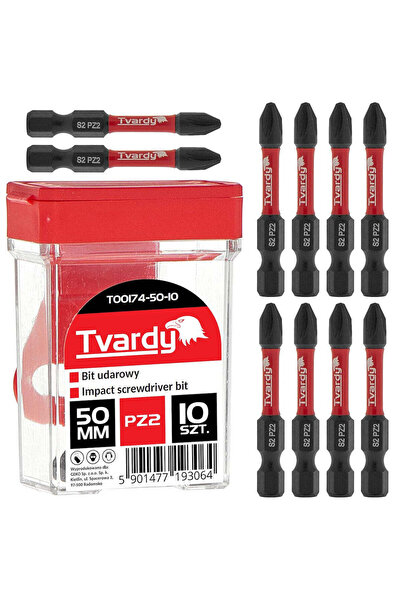 Tvardy Set biți de impact PZ2, 50mm S2, 10 buc, T00174-50-10