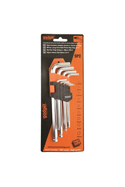 Gadget Set chei hexagonale pentru acasă, 1,5-10 mm, 9 bucăți, cap sferic,
