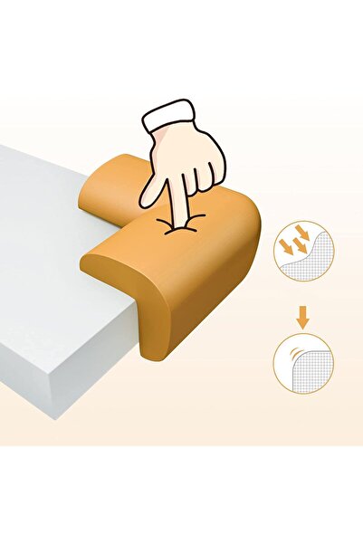 ZenAI Banda protectie colturi si margini mobila, Zenai, groasa, 2m, 4 coltare incluse, adeziv 3M, bej