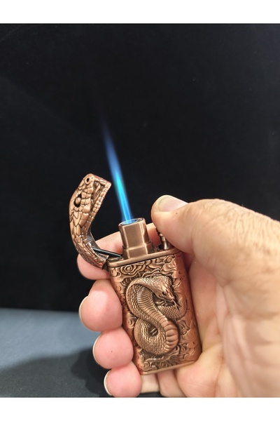 enyatakı Çift siboplu ızgaralı pürmüzlü kobra modeli klasik kaliteli tarz çakmak