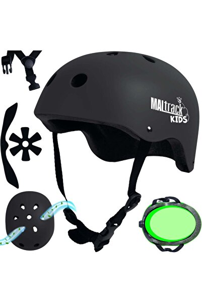 MalTrack Cască de protecție pentru copii 48-54 cm, Negru, 112693