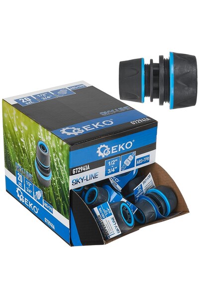 GEKO Set conectori pentru repararea furtunurilor de la 1/2" la 3/4", 20 bucăț...