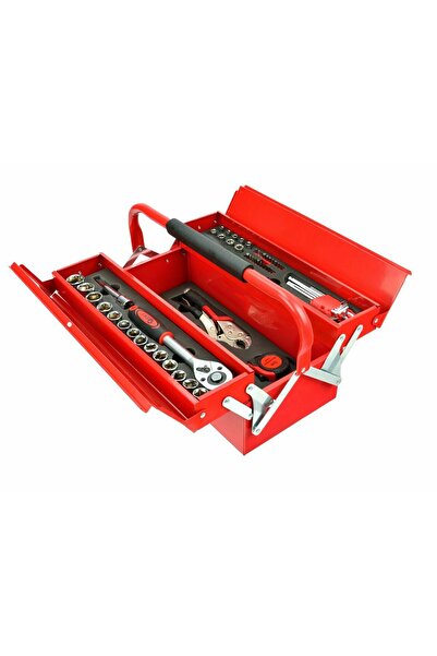 GEKO Metal Box for Tools + Tools, 64 Pieces, G10850