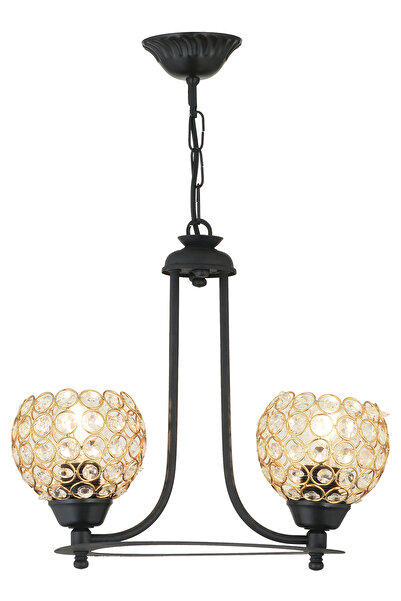 Genel Markalar Kardelen 2'li Siyah Laleli Kristal Kafa Lüks Yukarı Bakan Mode...