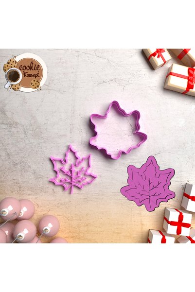 CookieKonsept قالب طين البوليمر على شكل ورقة |   معجون اللعب، الفوندان والصلص...