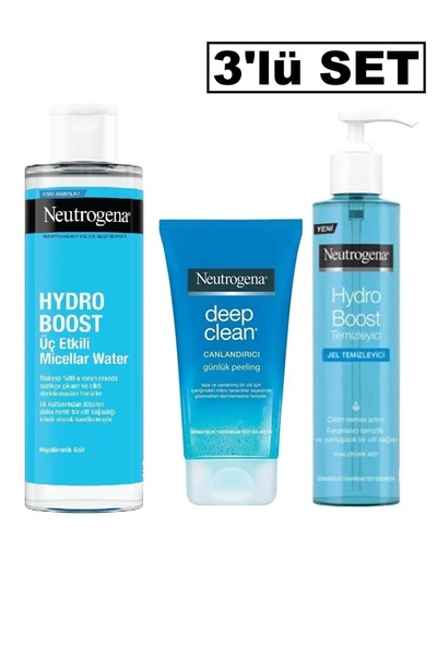 Neutrogena Hydro Boost Makyaj Temizleme Suyu, Temizleme Jeli, Canlandırıcı pe...