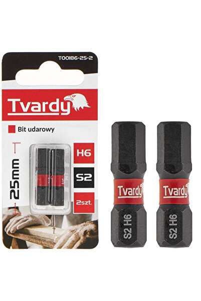 Tvardy Set biți de impact H6, 25 mm S2, 2 bucăți, T00186-25-2