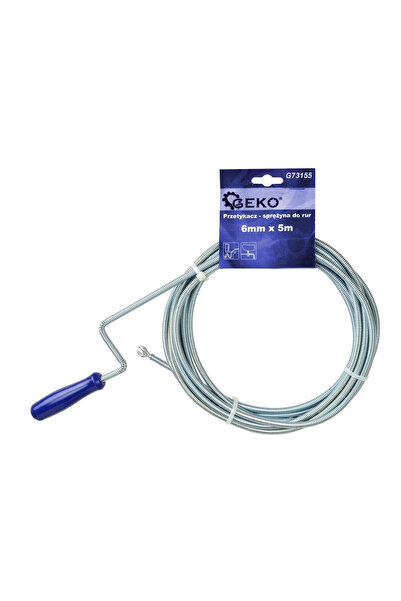 GEKO Spirală de curățare a țevilor cu perie 6 mm x 5 m, G 73155