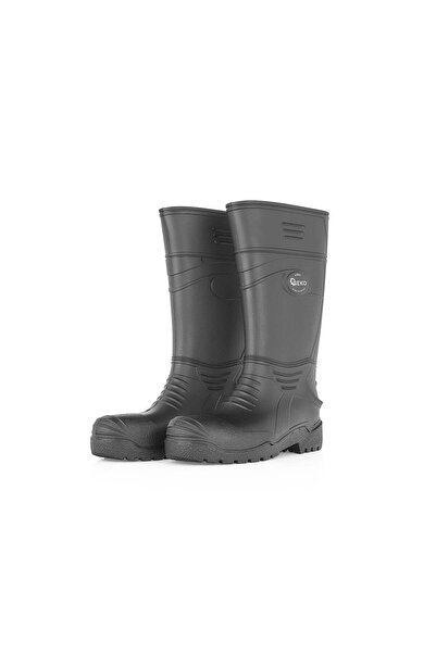 GEKO Ghete Wellington de protecție din PVC pentru bărbați, negre, mărimea 46,...
