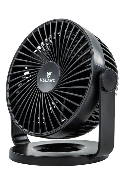 Powermat Desk Fan with Batteries Velano, Black, 1200 mAh, VELWEBS0011