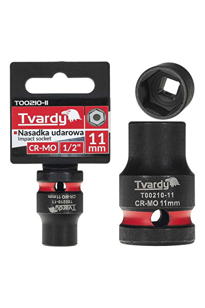 Tvardy Impact Socket, 6 Point, 1/2", 11 mm, T00210-11