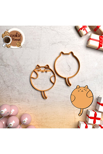 CookieKonsept Kedi Polimer Kil Kalıbı | Oyun Hamuru, Fondant & Kil Uyumlu #626