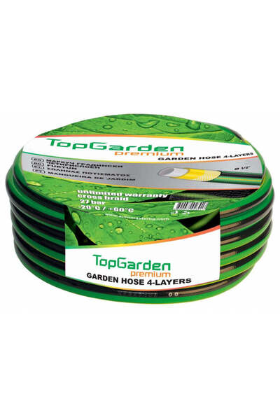 TopGarden Furtun de grădină cu 4 straturi 1/2, 20m, 402121