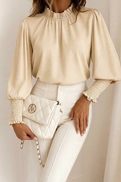 GLAMSI Casual shirt with high elastic cuffs