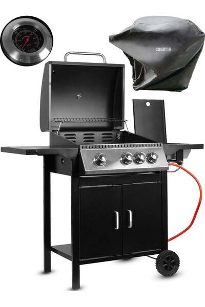 MalTec Garden Gas Grill 3+1 with Cover 11.6 kW, 109084