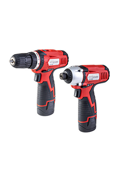 Raider Mașină de găurit/șurubelniță și șurubelniță cu impact 12V LI-ION 2x1.5...