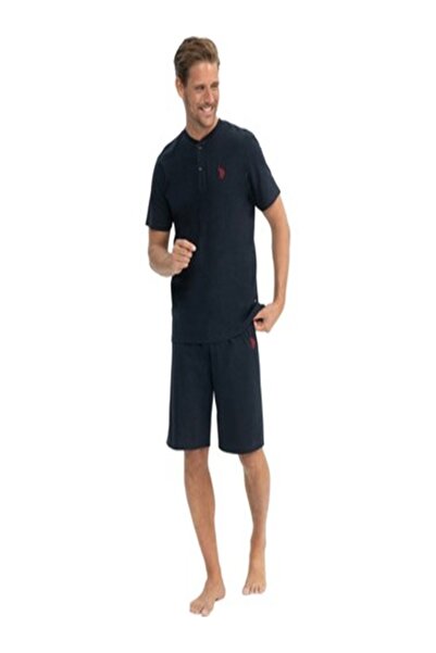 U.S. Polo Assn. Kutulu 5 Parça Damat Çeyiz Seti (Uzun Kollu Pijama Tk + Kısa Kollu Pijama Tk + Ropdöşambır Sabahlık)