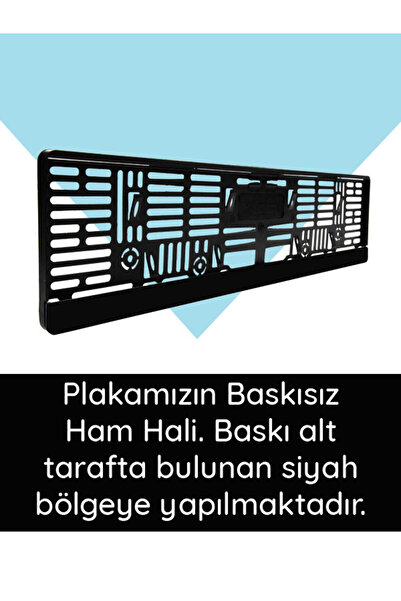 Cekuonline Plakalık Temalı Lazer Kesim Desenli Oto Araba Araç Plakalığı 2 Adet - BlueMarble