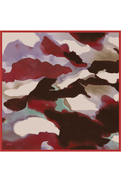 Aker وشاح من الساتان والكريب الحريري