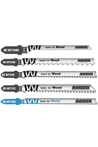 RAIDER Set lame fierastrau pendular lemn si metal 155413 set 5 piese