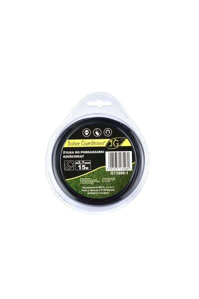 John Gardener Pentru trimmer hexagonal, 2,7 mm x 15 m