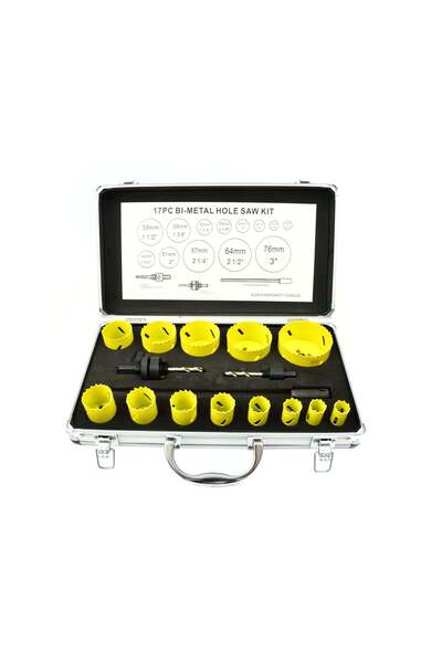 GEKO Set 17 carote pentru metal și lemn, 65-80 mm, G39999