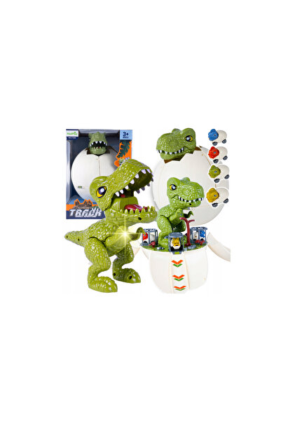 MalPlay Jucărie interactivă lansator de dinozauri cu pistă 2 în 1, 112433