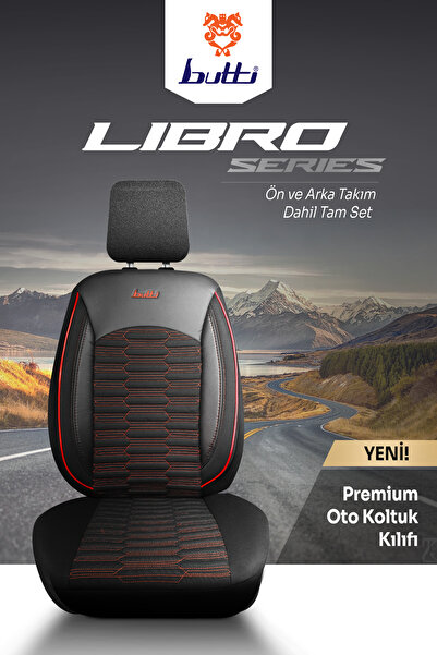 BUTTİ Libro Series Linen Fabric Premium Car Seat Cover |   Supported, Front and Rear Full Set