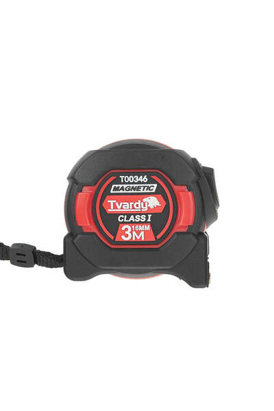 Tvardy Ruleta cu magnet si oprire automata, 3 m x 16 mm, clasa I