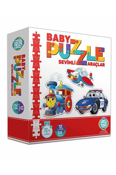 MATMEL 4 Pcs Baby Puzzle Cute Vehicles