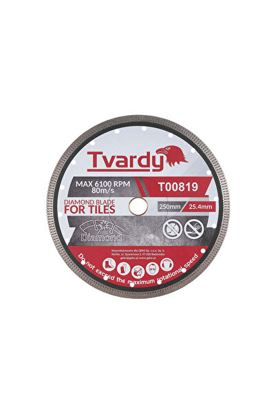 Tvardy Disc diamantat pentru plăci ceramice, 250 x 10 x 25,4 mm, T00819